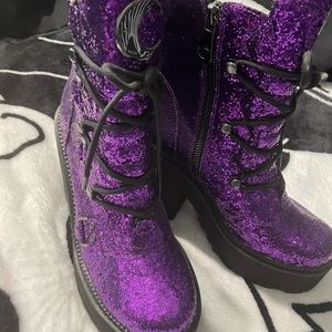 Killstar purple platform boots